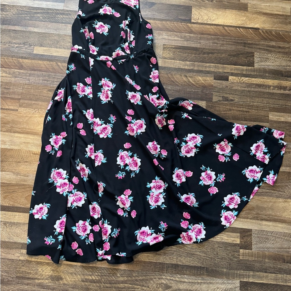 Floral Black Maxi Dress